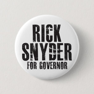 Badge Rond 5 Cm Rick Snyder pour le gouverneur 2010