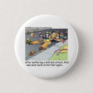 Badge Rond 5 Cm Rick Souffre D'Une Attaque Casquette Dons De Dessi