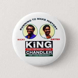 Badge Rond 5 Cm Ricki King à la présidence 2020