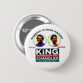 Badge Rond 5 Cm Ricki King pour le président 2020 (Devant & derrière)