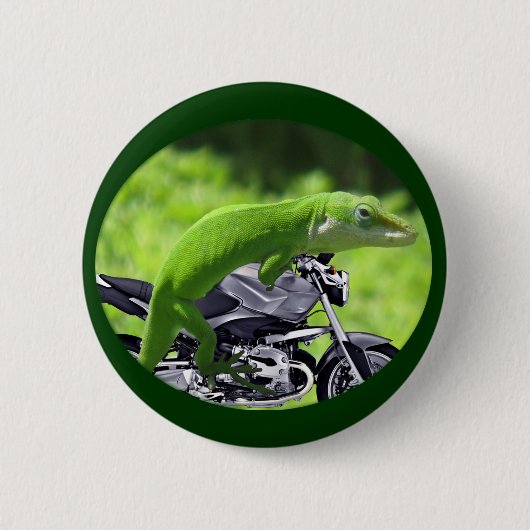 Badge Rond 5 Cm Rider Hawaiian Gecko (Devant)