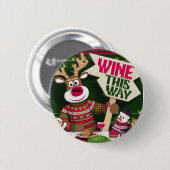 Badge Rond 5 Cm Rindeer et amis moches de Noël (Devant & derrière)
