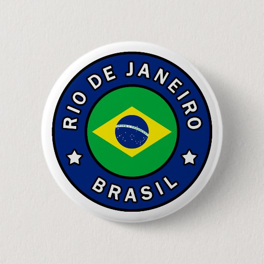 Badge Rond 5 Cm Rio de Janeiro Brésil (Devant)