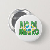 Badge Rond 5 Cm Rio de Janeiro, Brésil (Devant & derrière)