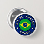 Badge Rond 5 Cm Rio de Janeiro Brésil (Devant & derrière)