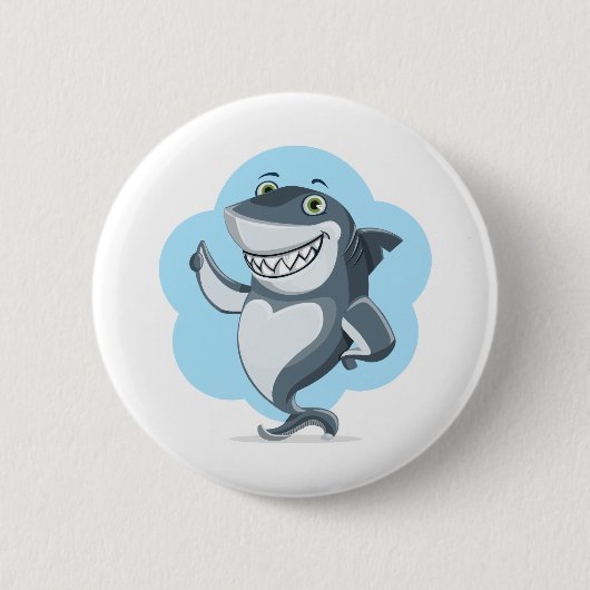 Badge Rond 5 Cm Rire de requin (Devant)