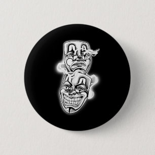 Badge Rond 5 Cm Rire Maintenant Pleurer Plus Tard Chicano Tattoo F