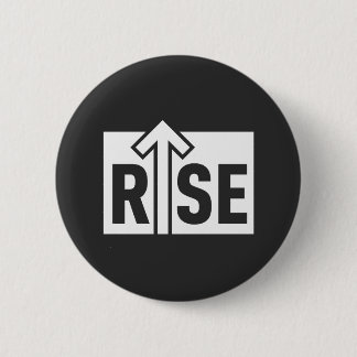 Badge Rond 5 Cm Rise Typographic Uplifting Clean Black Shirt