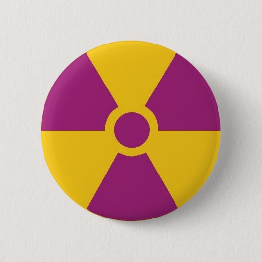 Badge Rond 5 Cm Risque radioactif (Devant)
