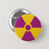 Badge Rond 5 Cm Risque radioactif (Devant & derrière)