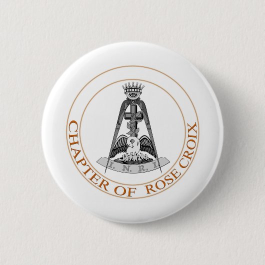 Badge Rond 5 Cm Rite rose d'écossais de Croix (Devant)
