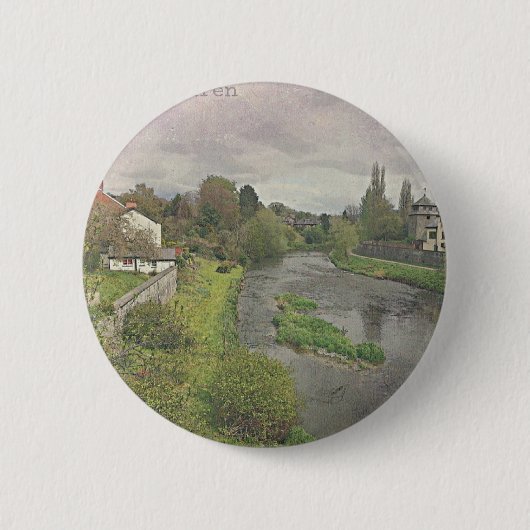 Badge Rond 5 Cm River Hafren à Newtown, Powys (Devant)