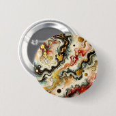 Badge Rond 5 Cm Rivières dorées (Devant & derrière)
