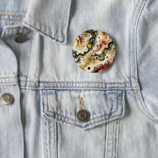Badge Rond 5 Cm Rivières dorées (En situation)