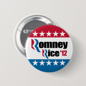 Badge Rond 5 Cm Riz 2012 de Mitt Romney Condi (Devant & derrière)