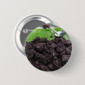 Badge Rond 5 Cm Riz noir laotien [barrage de Khao Niao] (Devant & derrière)