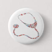 Badge Rond 5 Cm RN Stethoscope (Devant)