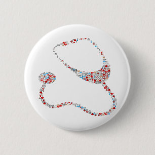 Badge Rond 5 Cm RN Stethoscope