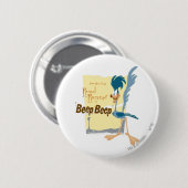 BADGE ROND 5 CM ROAD RUNNER™ BEEP BEEP™ ! (Devant & derrière)