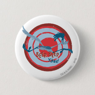 Badge Rond 5 Cm ROAD RUNNER™ BEEP BEEP!™ Yikes!