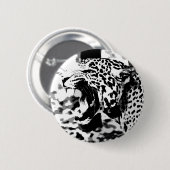 Badge Rond 5 Cm Roaring Jaguar (Devant & derrière)