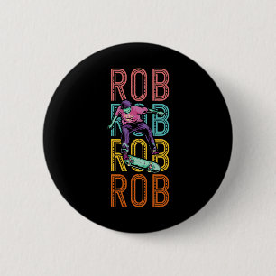 Badge Rond 5 Cm Rob Custom Skateboarding Hob