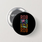 Badge Rond 5 Cm Rob Custom Skateboarding Hob (Devant & derrière)