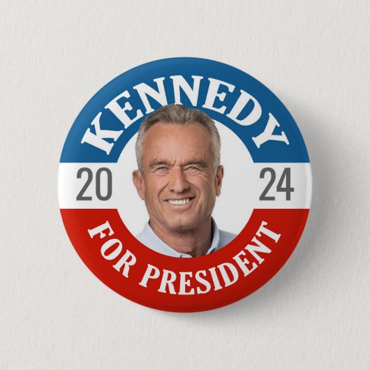 Badge Rond 5 Cm Robert F Kennedy JR 2024 (Devant)