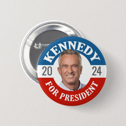 Badge Rond 5 Cm Robert F Kennedy JR 2024 (Devant & derrière)