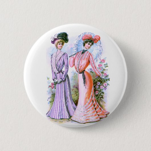 Badge Rond 5 Cm robes de mode des années 1900 (Devant)