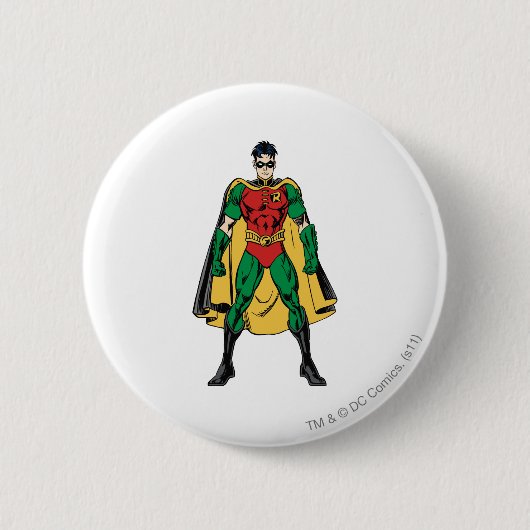 Badge Rond 5 Cm Robin Classic Stance (Devant)
