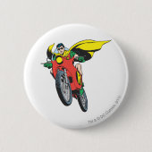 Badge Rond 5 Cm Robin Rides 2 (Devant)