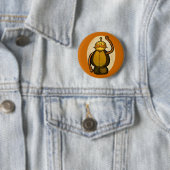 Badge Rond 5 Cm Robot antique de Steambot (En situation)