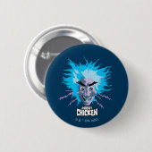 Badge Rond 5 Cm Robot chicken Scientist Head Graphic (Devant & derrière)