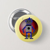 Badge Rond 5 Cm Robot cool (Devant & derrière)