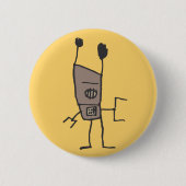 Badge Rond 5 Cm Robot de cannelure (Devant)