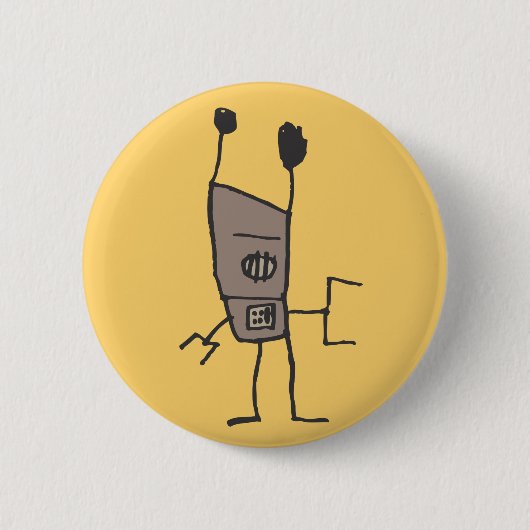 Badge Rond 5 Cm Robot de cannelure (Devant)