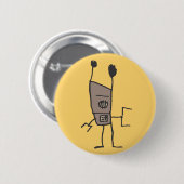 Badge Rond 5 Cm Robot de cannelure (Devant & derrière)