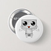 Badge Rond 5 Cm Robot mignon (Devant & derrière)