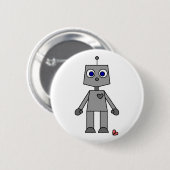 Badge Rond 5 Cm Robot mignon avec un coeur brisé (Devant & derrière)