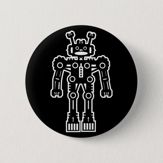 Badge Rond 5 Cm Robot Mk I (Plan Blanc) (Devant)