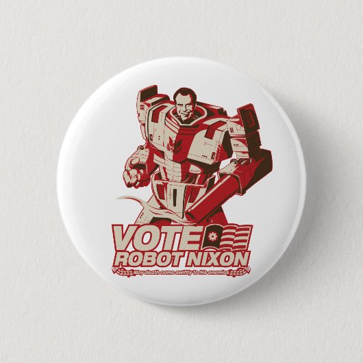 Badge Rond 5 Cm Robot Nixon - tout robot Nixon de grêle (Devant)
