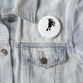 Badge Rond 5 Cm Robot volant noir (En situation)