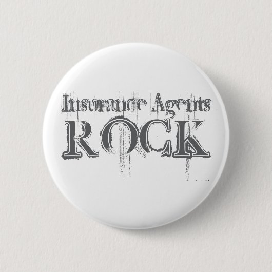 Badge Rond 5 Cm Roche d'agents d'assurance (Devant)