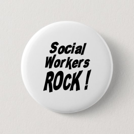 Badge Rond 5 Cm Roche d'assistants sociaux ! Bouton (Devant)