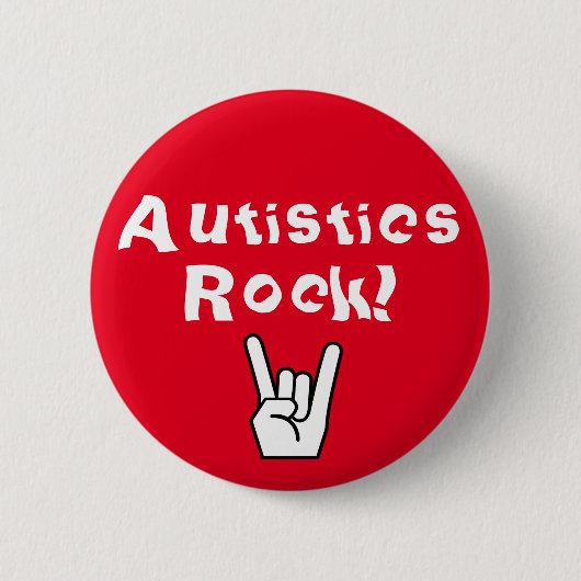 Badge Rond 5 Cm Roche d'Autistics ! (Devant)