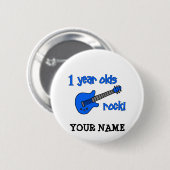 Badge Rond 5 Cm roche de 1 ans ! Le ęr anniversaire du bébé (Devant & derrière)