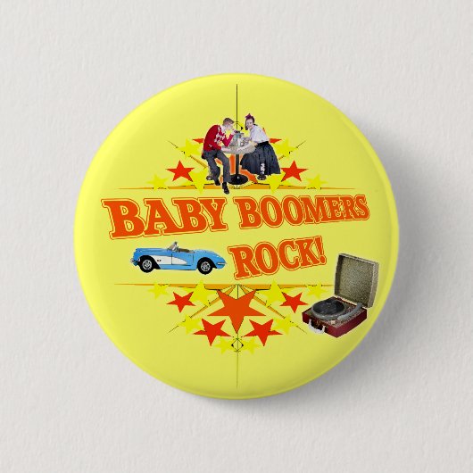 Badge Rond 5 Cm Roche de baby boomers (Devant)