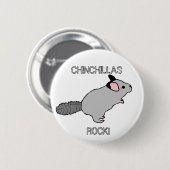 BADGE ROND 5 CM ROCHE DE CHINCHILLAS ! (Devant & derrière)