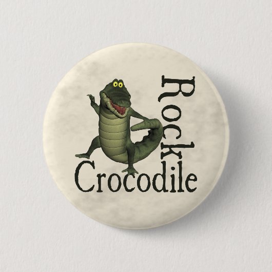 Badge Rond 5 Cm Roche de crocodile (Devant)
